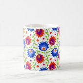 メキシカラフルコスタイル花パタエレガントーン コーヒーマグカップ (中央)