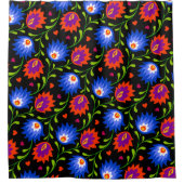 メキシカラフルコスタイル花パタエレガントーン シャワーカーテン (正面)