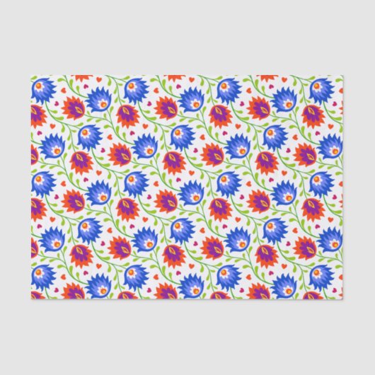 メキシカラフルコスタイル花パタエレガントーン 薄葉紙 (正面)