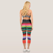 メキシカラフルコストライプのン毛布プリント カプリレギンス (裏面)