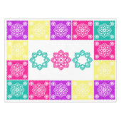 メキシカラフルコパペル・ピカドの白 テーブルクロス (正面(横))