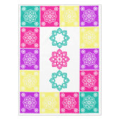 メキシカラフルコパペル・ピカドの白 テーブルクロス (正面)