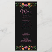 メキシカラフルコフローラフィ結婚エスタのメニューカード メニュー (正面)