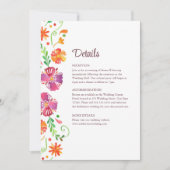 メキシカラフルコフローラフィ結婚エスタ詳細 招待状 (正面)