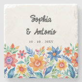 メキシカラフルコフローラフィ結婚エスタ ストーンコースター