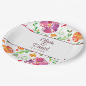 メキシカラフルコフローラフィ結婚エスタ ペーパープレート (アングル)