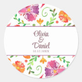 メキシカラフルコフローラフィ結婚エスタ ラウンドシール (正面)