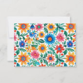 メキシカラフルコフローラフィ結婚エスタ 出欠カード (裏面)