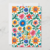 メキシカラフルコフローラフィ結婚エスタ 招待状 (裏面)