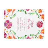 メキシカラフルコフローラフェスタ日付の保存 マグネット (横)