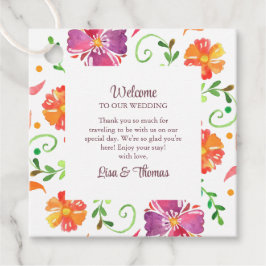 メキシカラフルコフローラフェスタ結婚の歓迎 フェイバータグ