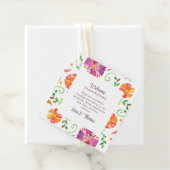 メキシカラフルコフローラフェスタ結婚の歓迎 フェイバータグ (インサイチュ)