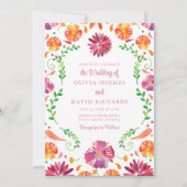 メキシカラフルコフローラフェスタ結婚式招待状 招待状 (正面)