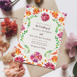 メキシカラフルコフローラフェスタ結婚式招待状 招待状
