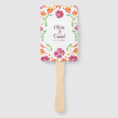 メキシカラフルコフローラフェスタ結婚式 プログラム ハンドファン (正面)