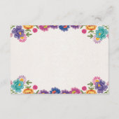 メキシカラフルコフローラボタニカルフェスタ結婚ズ エンクロージャーカード (裏面)