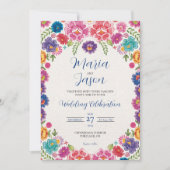 メキシカラフルコフローラボタニカルフェスタ結婚ズ 招待状 (正面)