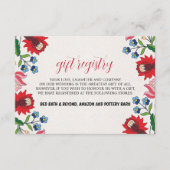 メキシカラフルコフローラモダンボタ結婚ニカル エンクロージャーカード (正面)