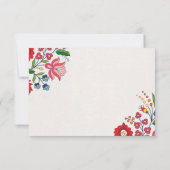 メキシカラフルコフローラモダンボタ結婚ニカル セーブザデート (裏面)