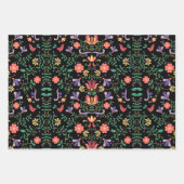 メキシカラフルコフローラ刺繍 ラッピングペーパーシート (正面2)