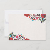 メキシカラフルコフローラ結婚の花 出欠カード (裏面)