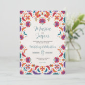 メキシカラフルコフローラ結婚の花 招待状 (スタンド正面)