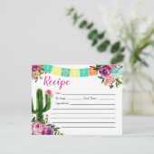 メキシカラフルコブライダルシャワーレシピカード 招待状 (スタンド正面)