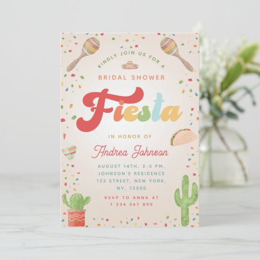 メキシカラフルコレトログルーヴィブライダルシャワーフィエスタ 招待状 (スタンド正面)