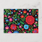 メキシカラフルコ刺繍フォークアート情報カード 招待状 (裏面)
