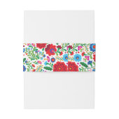 メキシカラフルコ刺繍モノグラム結婚の白 招待状ベリーバンド (裏面例)