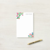 メキシカラフルコ刺繍名前をカスタムするメモ帳 ポストイット (デスク上)