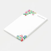 メキシカラフルコ刺繍名前をカスタムするメモ帳 ポストイット (アングル)