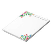 メキシカラフルコ刺繍名前をカスタムする ノートパッド (回転)