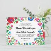 メキシカラフルコ刺繍結婚式招待状 招待状 (スタンド正面)