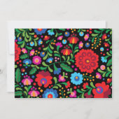 メキシカラフルコ刺繍結婚式招待状 招待状 (裏面)