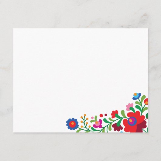 メキシカラフルコ刺繍 エンクロージャーカード (裏面)