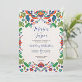 メキシカラフルコ植物美学ボダ結婚ズ 招待状 (スタンド正面)