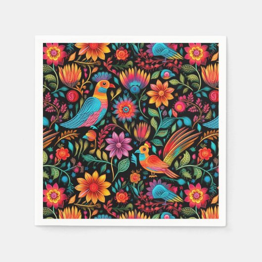 メキシカラフルコ様式 スタンダードカクテルナプキン (正面)