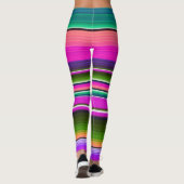 メキシカラフルコ毛布のレインボーセラプピンク レギンス (裏面)