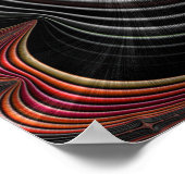 メキシカラフルコ毛布ダンスフラクタル抽象芸術 ポスター (角)