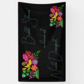 メキシカラフルコ結婚フローラブライダルシャワー 横断幕 (縦)