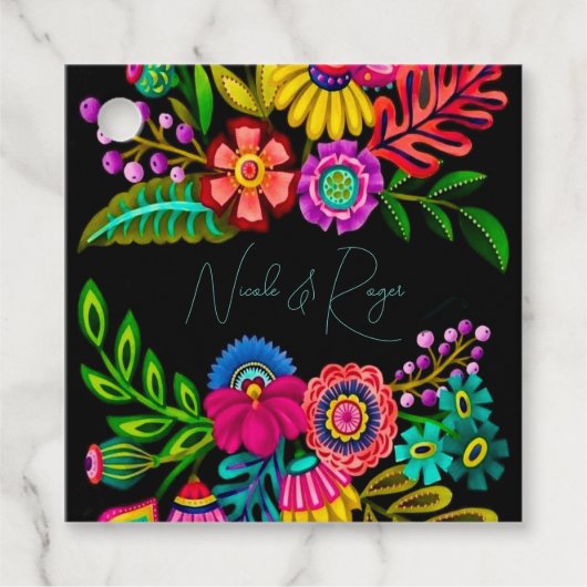 メキシカラフルコ結婚フローラ フェイバータグ (正面)