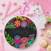 メキシカラフルコ結婚フローラ ペーパープレート (パーティー)