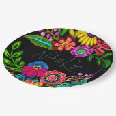 メキシカラフルコ結婚フローラ ペーパープレート (アングル)