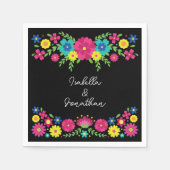 メキシカラフルコ花紙ナプキン スタンダードカクテルナプキン (正面)