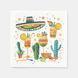 メキシカラフルコ飲料 スタンダードカクテルナプキン