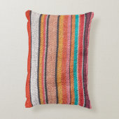 メキシカラフルコ・ペルーのスタイル絨毯の表面を閉じる アクセントクッション (裏面(縦))