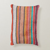 メキシカラフルコ・ペルーのスタイル絨毯の表面を閉じる アクセントクッション (裏面(縦))