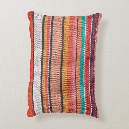 メキシカラフルコ・ペルーのスタイル絨毯の表面を閉じる アクセントクッション (裏面(縦))