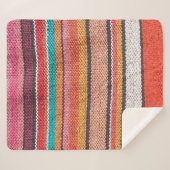 メキシカラフルコ・ペルーのスタイル絨毯の表面を閉じる シェルパブランケット (正面(横))